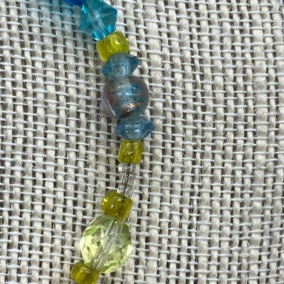 Toggle Bracelet 8 In Fish Silver Red Yellow Blue Beaded Retro Cottage - Picture 4 of 8